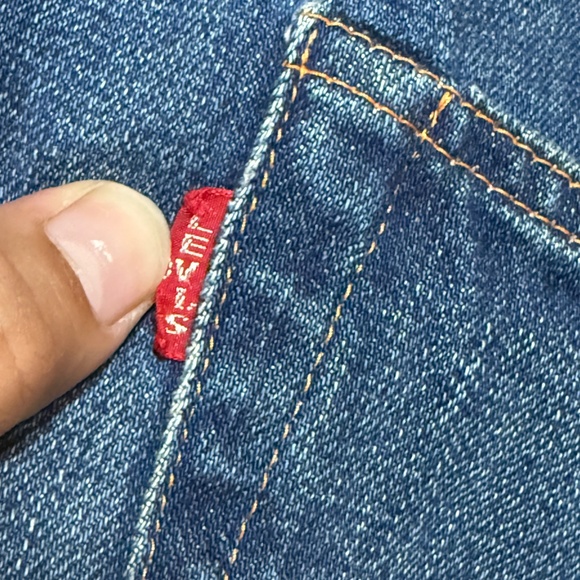 LEVIS 701 Big E Selvedge Denim Jeans Womens Size 28 LVC Rivets Capri 098 - Picture 4 of 16